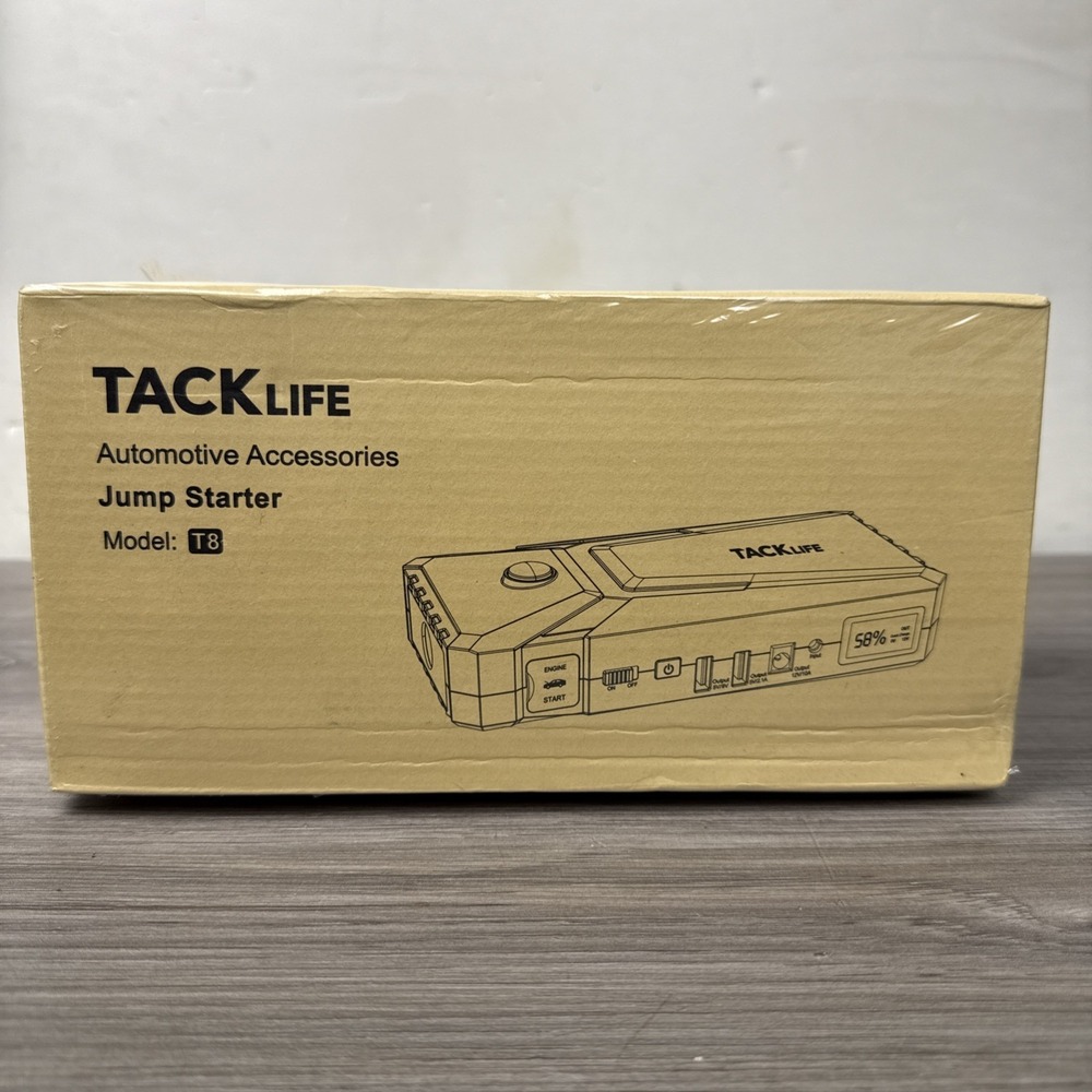 NEW TACKLIFE‎ T8 800A 12V Peak 18000mAh Car Jump Starter-LCD-Fast Shipping